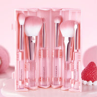 Coringco Pink Roll Makeup Brush Set 6pcs