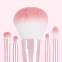 Coringco Pink Roll Makeup Brush Set 6pcs