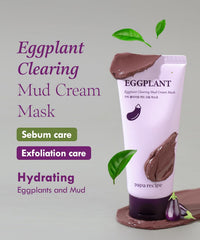 papa recipe Eggplant Clearing Mud Cream Mask 100ml