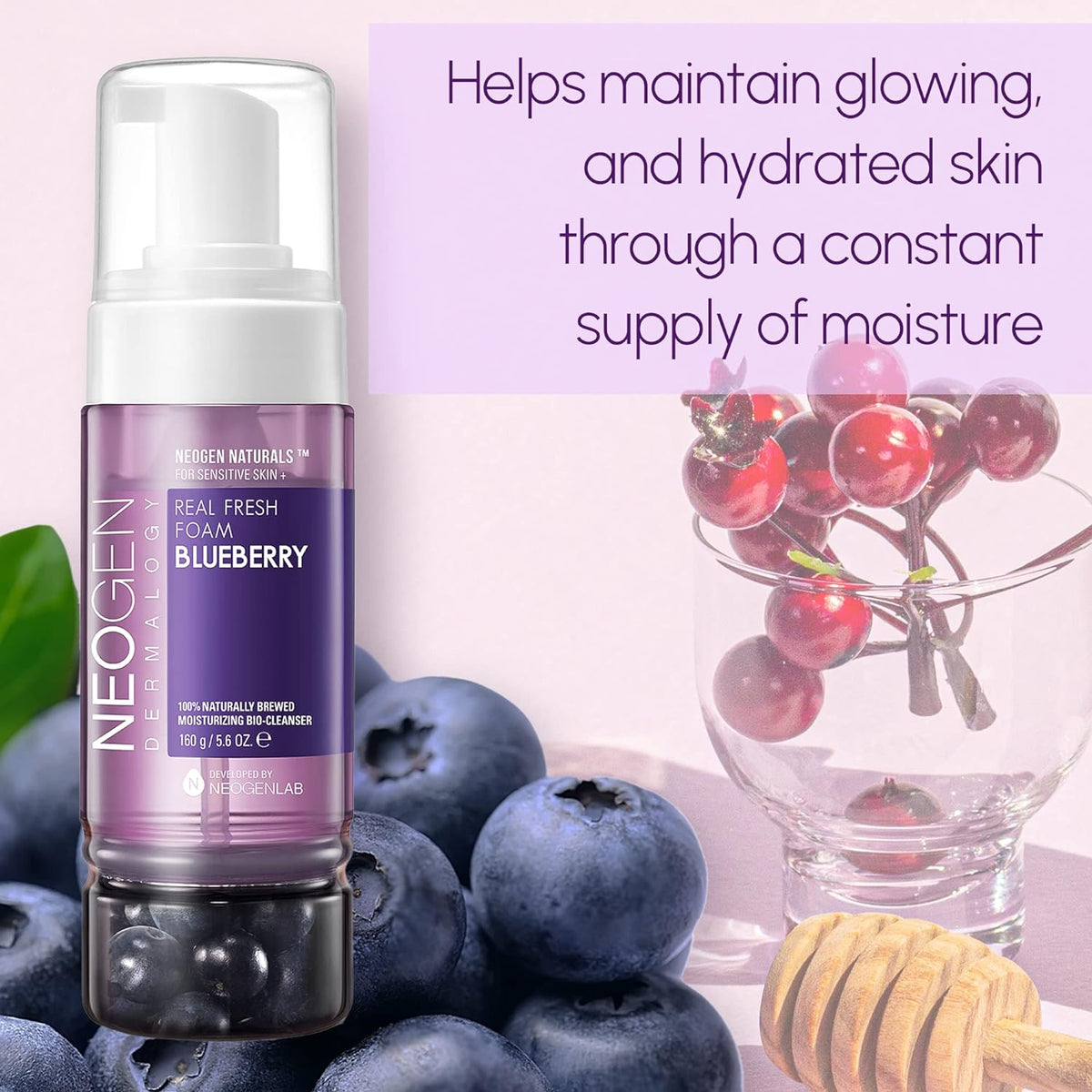 NEOGEN DERMALOGY Real Fresh Foam Cleanser Blueberry 160g