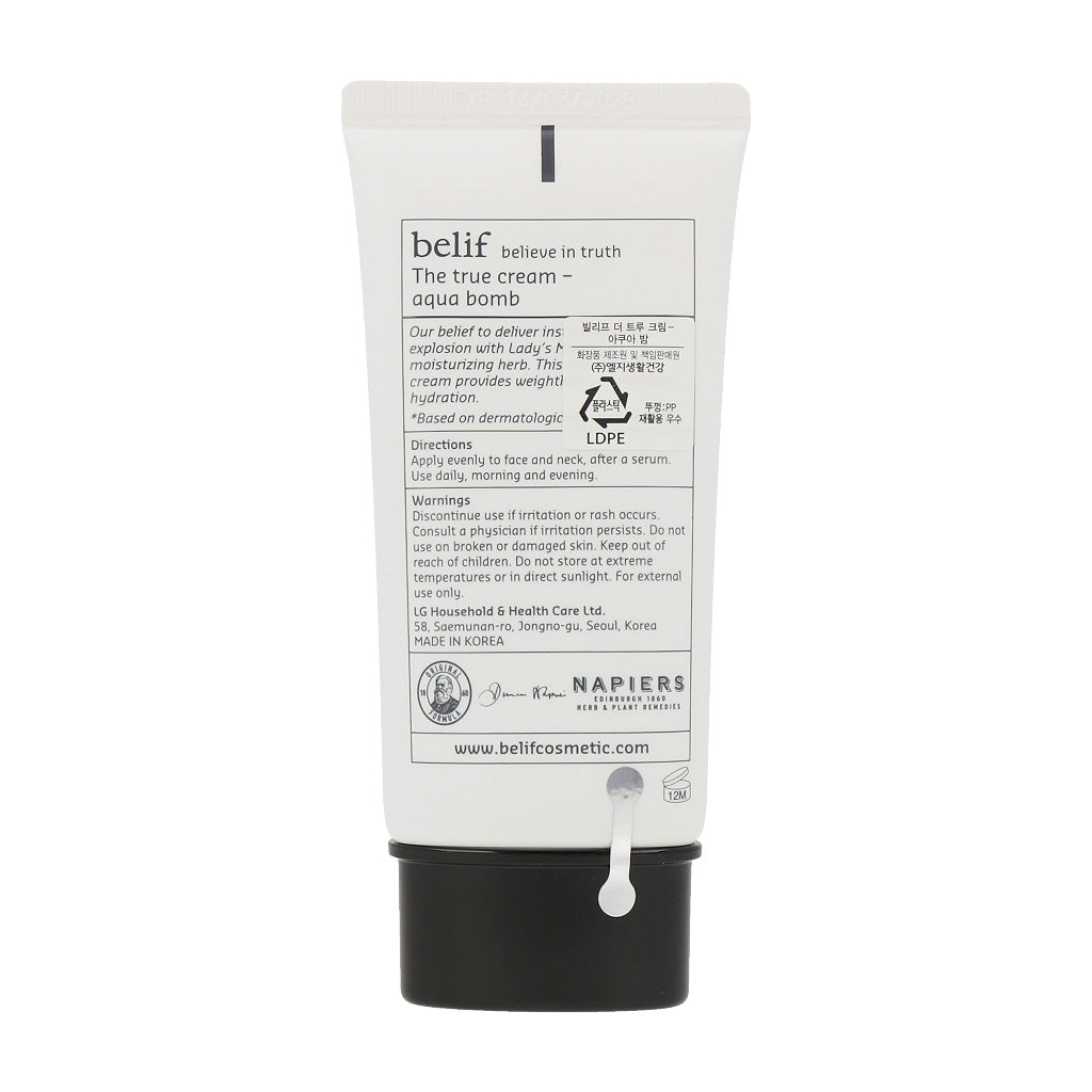 [Expiration imminen] belif The True Cream Aqua Bomb 75ml (Tube)
