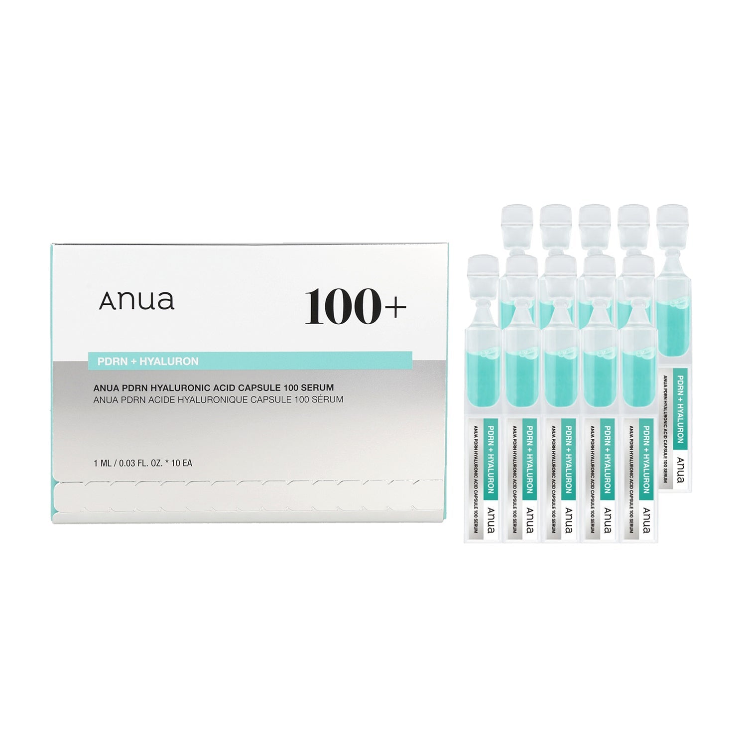 Anua PDRN Hyaluronic Acid Capsule 100 Serum 1ml x 10ea