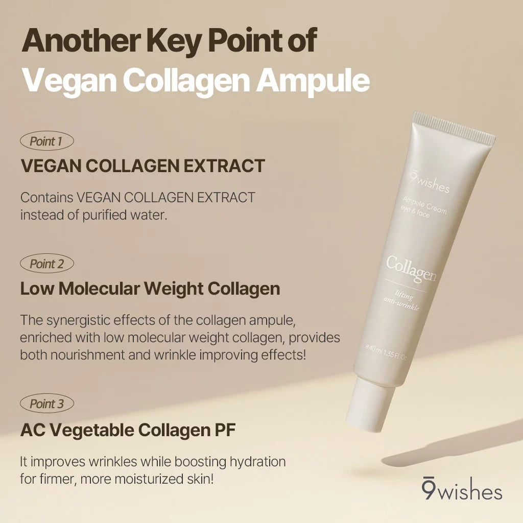 9wishes Collagen Ampule Eye & Face Cream 40ml