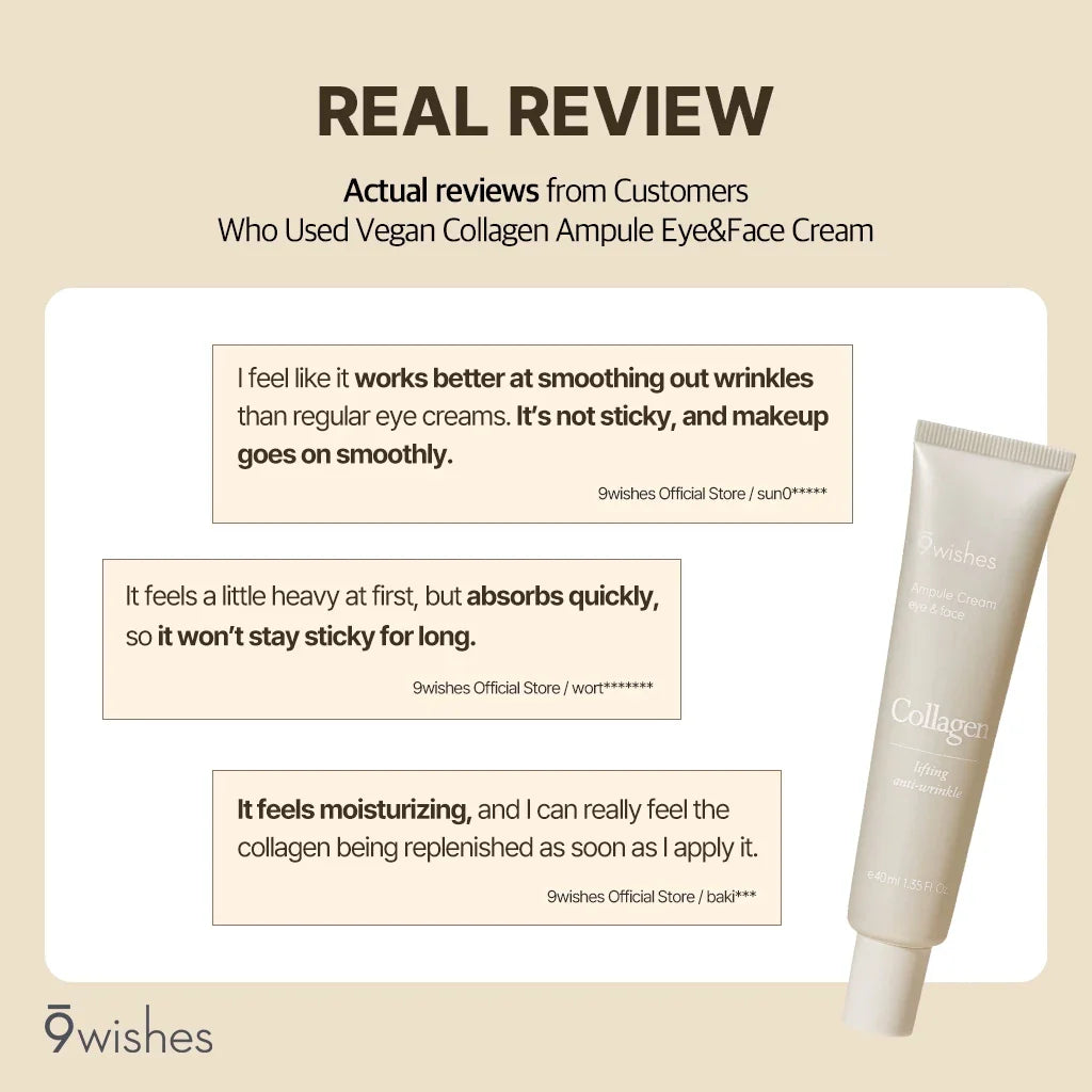 9wishes Collagen Ampule Eye & Face Cream 40ml