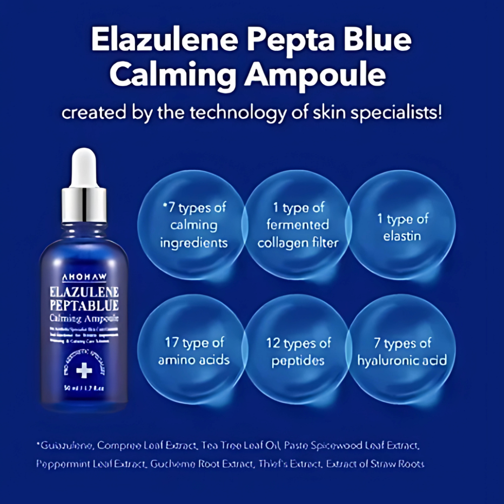 AHOHWA Elazulene Peptablue Calming Ampoule 50ml