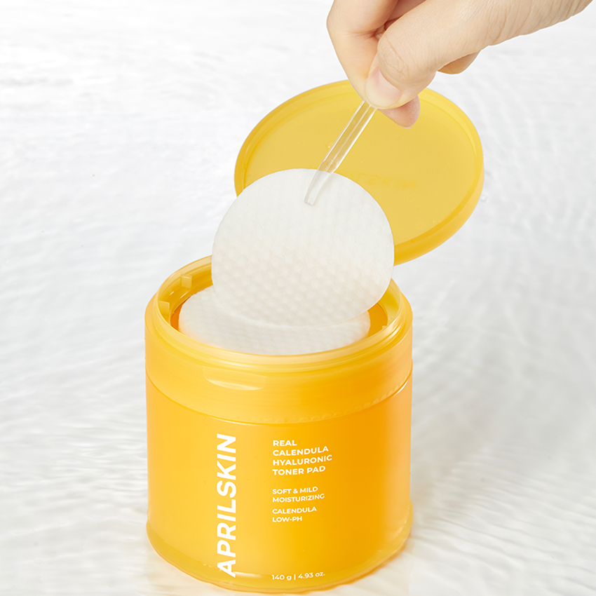 APRILSKIN Real Calendula Hyaluronic Toner Pad 140g
