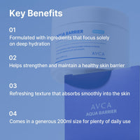 AVCA Aqua Barrier Low Molecular Hyaluronic Acid Cream 200ml