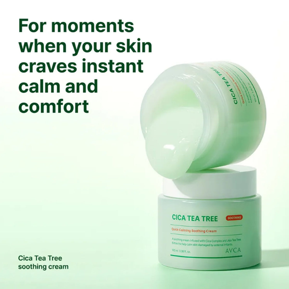 AVCA Cica Tea Tree Quick Calming Soothing Cream 100ml
