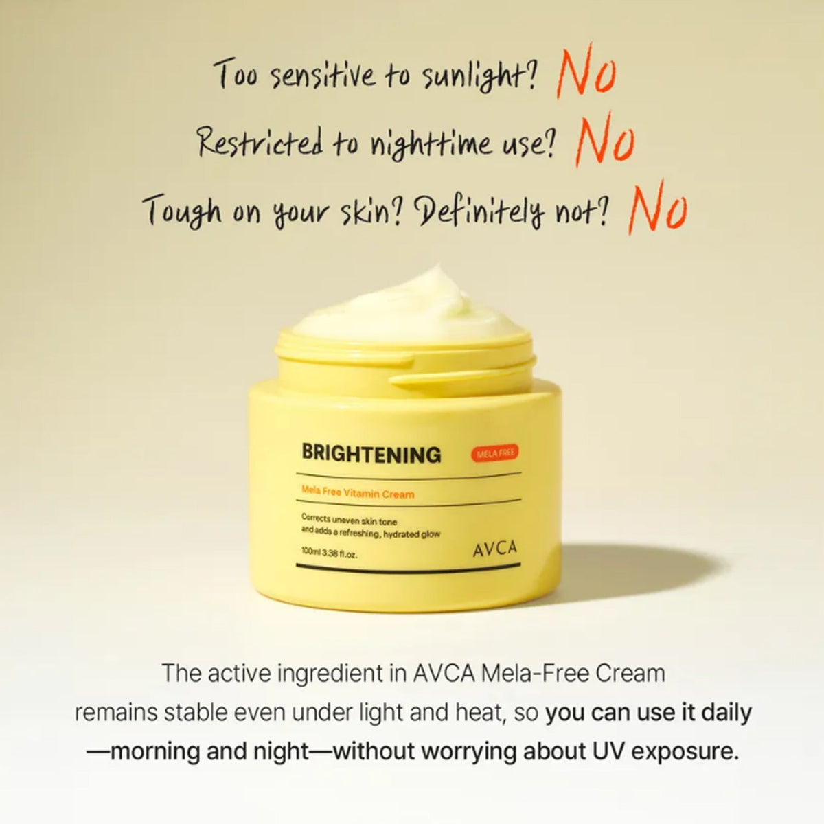 AVCA Mela Free Vitamin Brightening Cream 100ml