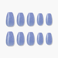 MUZMAK Nail Tips 36pcs #Blue Lemonade(Coffin)