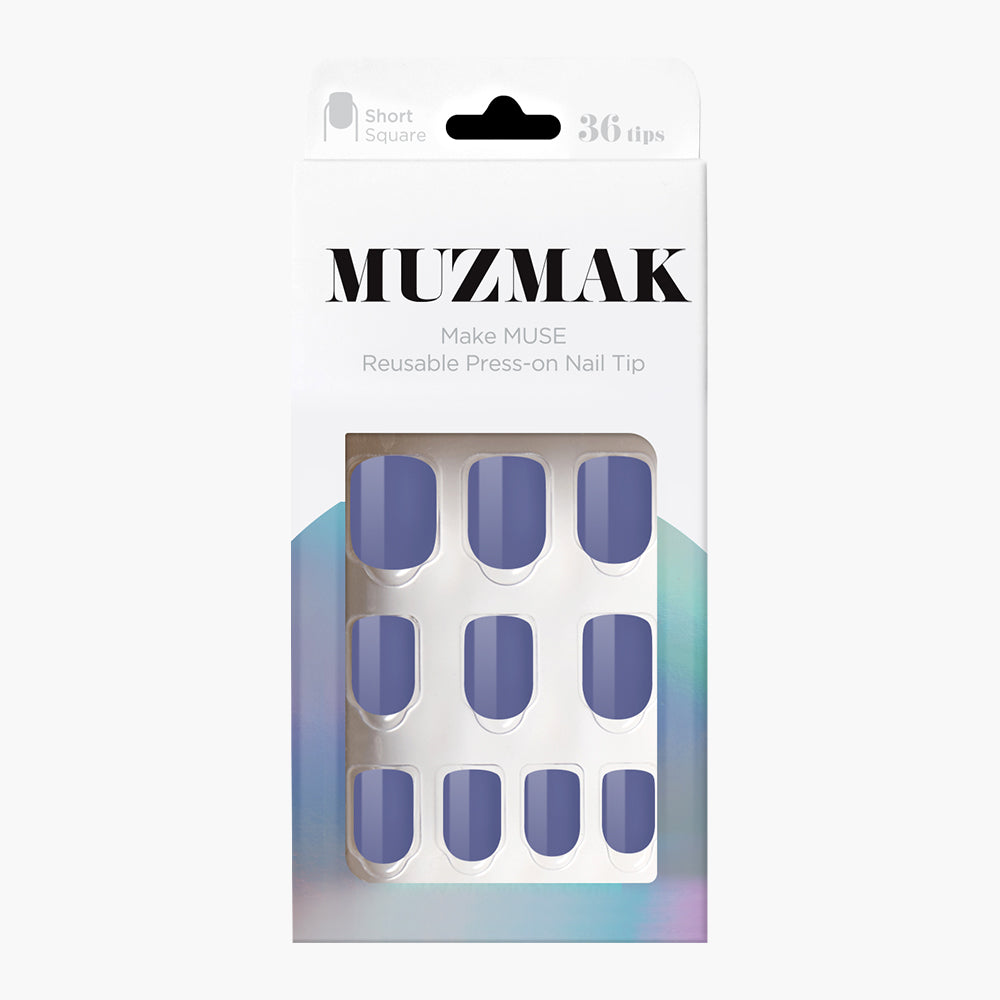 MUZMAK Nail Tips 36pcs #Brownie(Short Square)