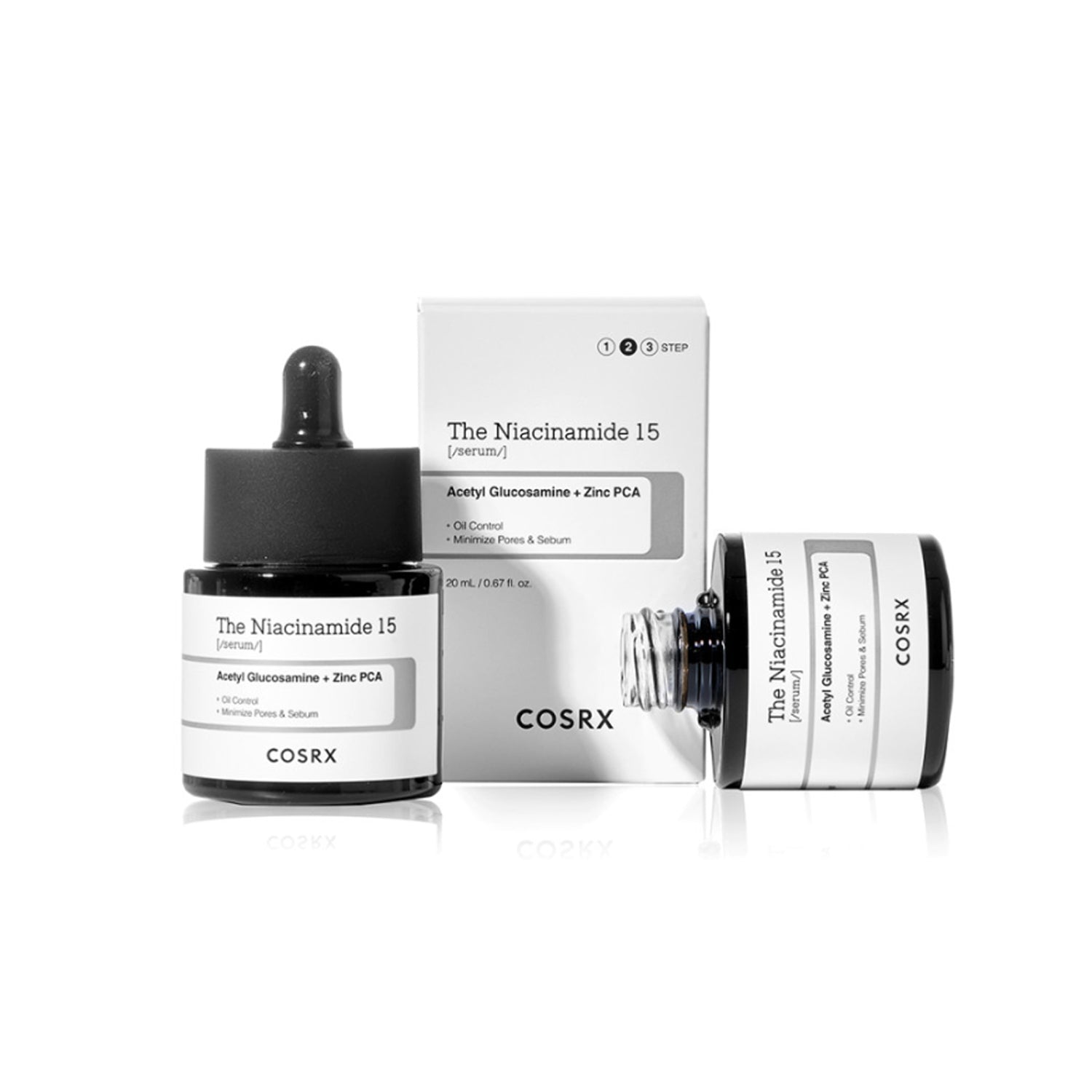 COSRX Trouble Solution Skin Texture & Pore Care Set (The Niacinamide 15 Serum 20ml x 3)