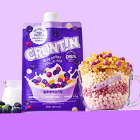 CRUNTIN Crunch Ball Protein Shake Blueberry Yogur-Pop (1 Box 50g / 5 Pouches)