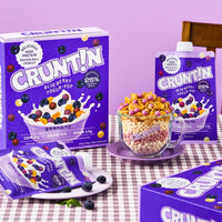 CRUNTIN Crunch Ball Protein Shake Blueberry Yogur-Pop (1 Box 50g / 5 Pouches)