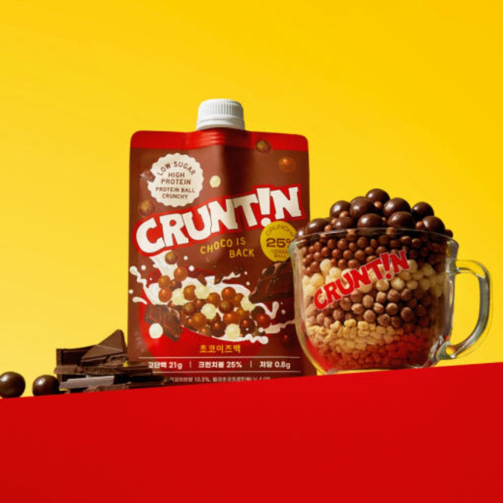 CRUNTIN Crunch Ball Protein Shake – Chocolate Flavor, 50g × 20 Packs