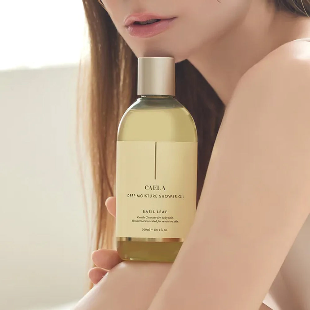 Caela Deep Moisture Shower Oil - Basil Leaf 300ml