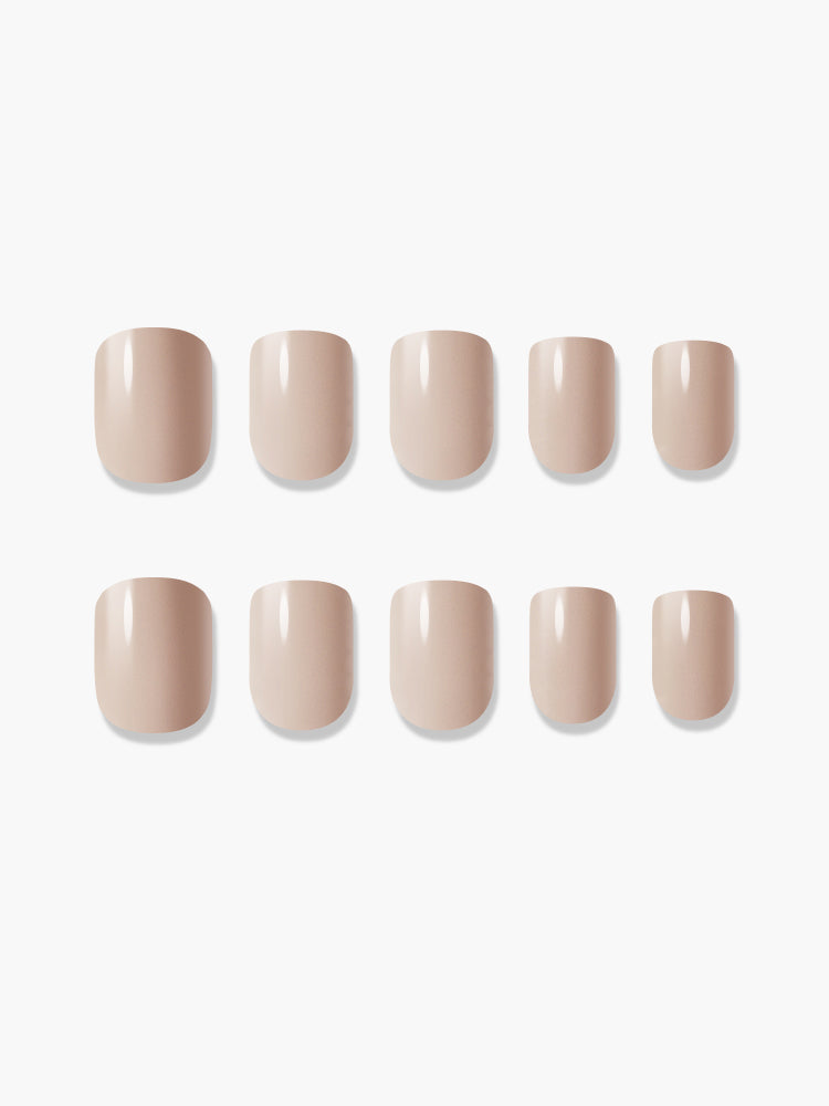 MUZMAK Nail Tips 36pcs #Cream Beige(Short Square)