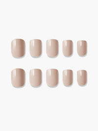 MUZMAK Nail Tips 36pcs #Cream Beige(Short Square)