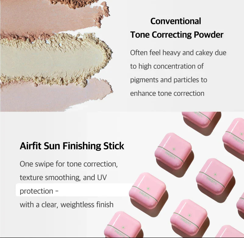 FREBITS Airfit Sun Finishing Stick 02 Clear Green SPF 50+ and PA++++ 14g