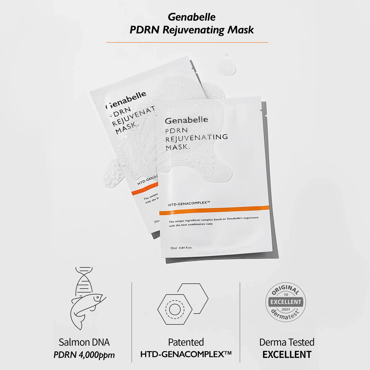 Genabelle PDRN Rejuvenating Mask Sheet 25ml 5ea 1pack