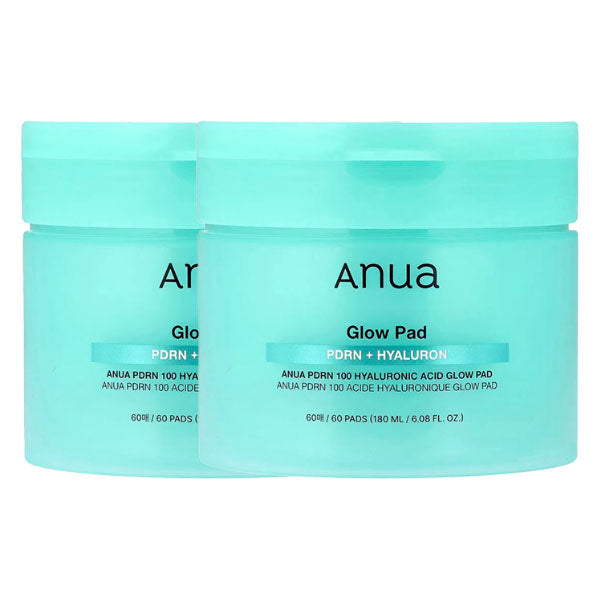 Anua PDRN 100 Hyaluronic Acid Glow Pads 60 Sheets, 2 Packs