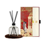 HOTEL DAWSON Jardin Midnight Room Diffuser (250ml) - Aromatic Wood Scent (Main Diffuser + Fur Coaster + 5 Reed Sticks Set)