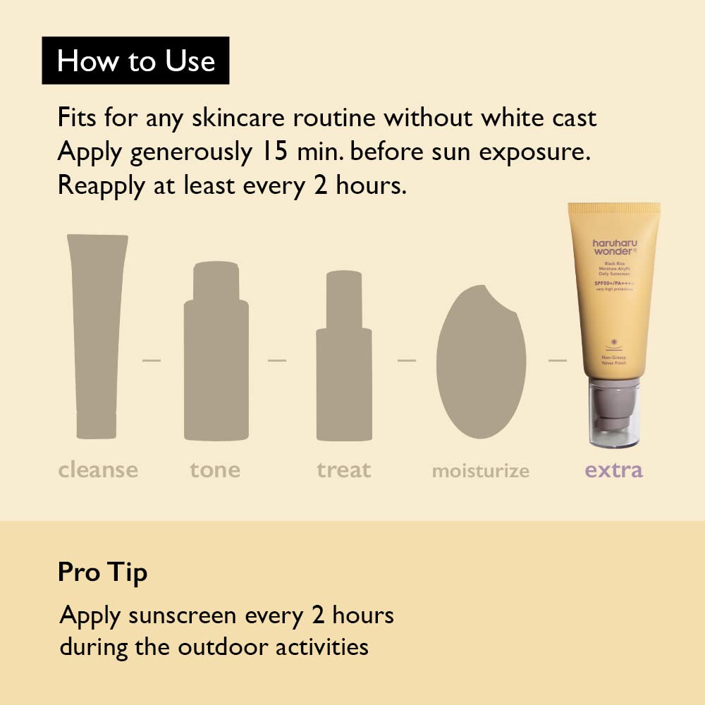haruharu wonder Black Rice Moisture Airyfit Daily Sunscreen SPF50+ PA++++  50ml
