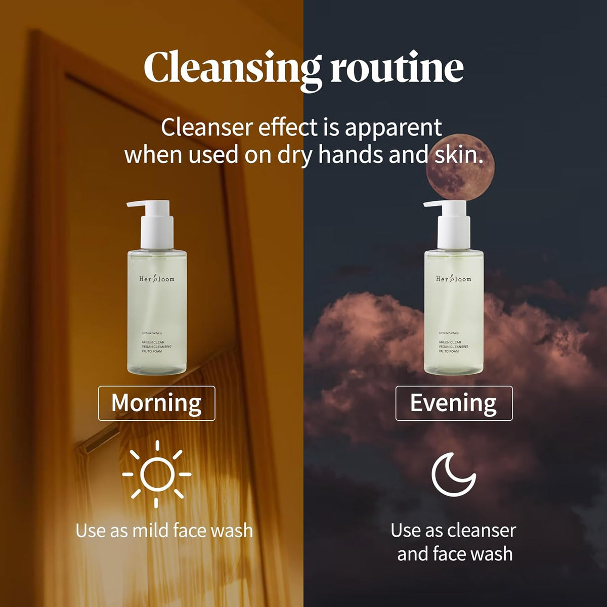 Herbloom Green Clear Vegan Cleansing Oil to Foam 200ml