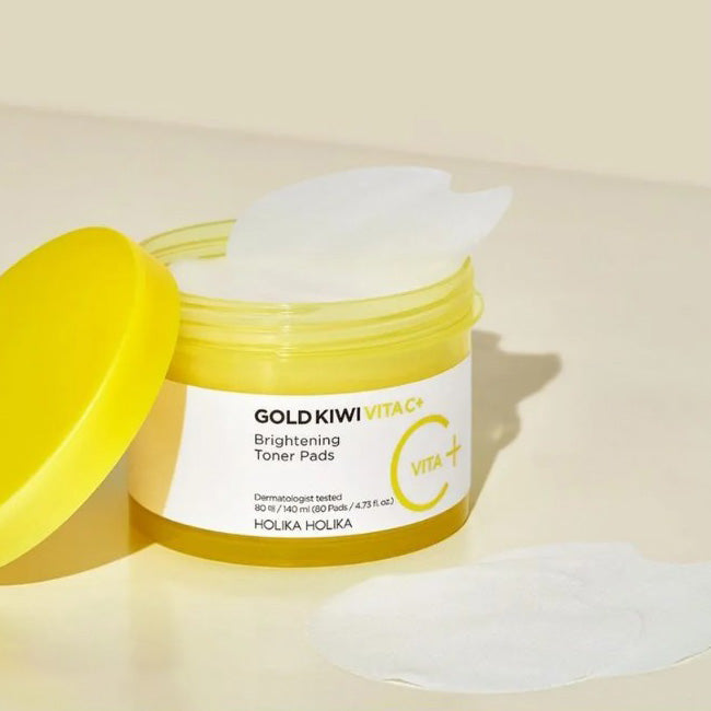 Holika Holika Gold Kiwi Vita C Plus Brightening Toner Pad 140ml 80pads