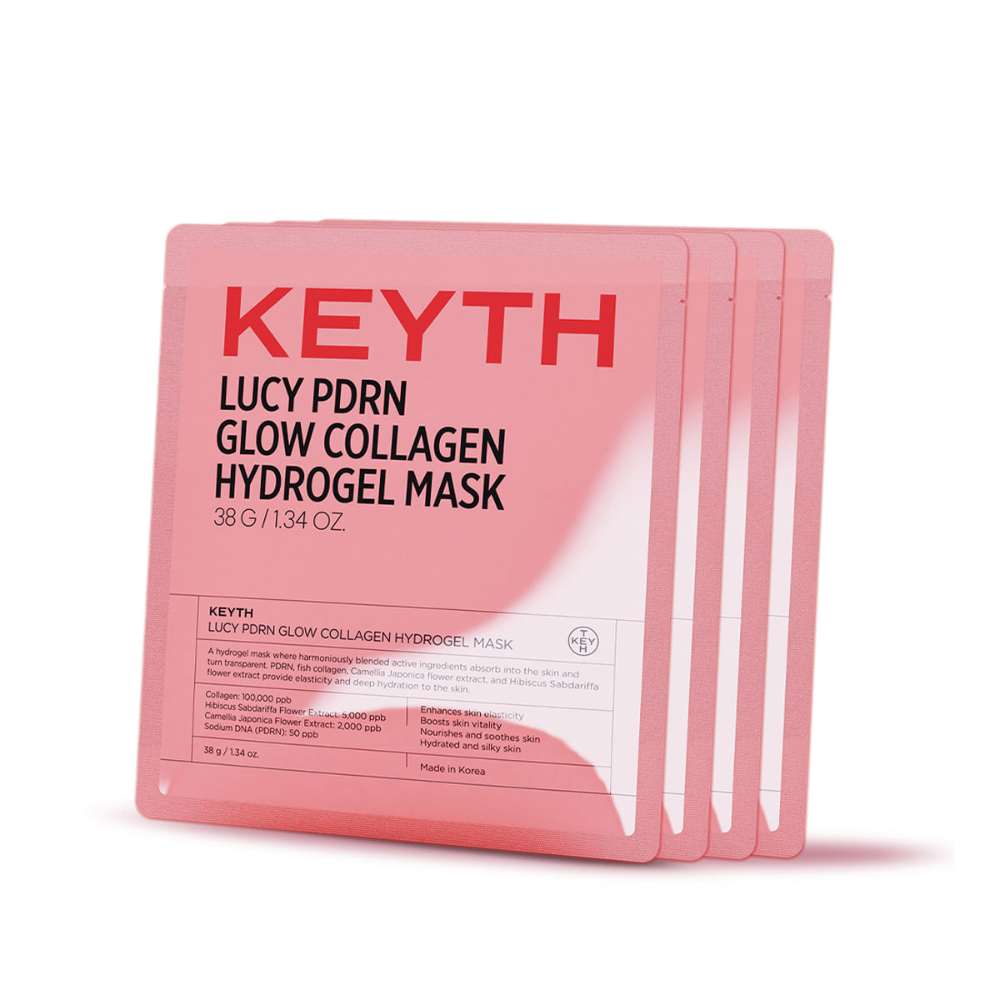 KEYTH Lucy PDRN Glow Collagen Hydrogel Mask 38g * 4ea