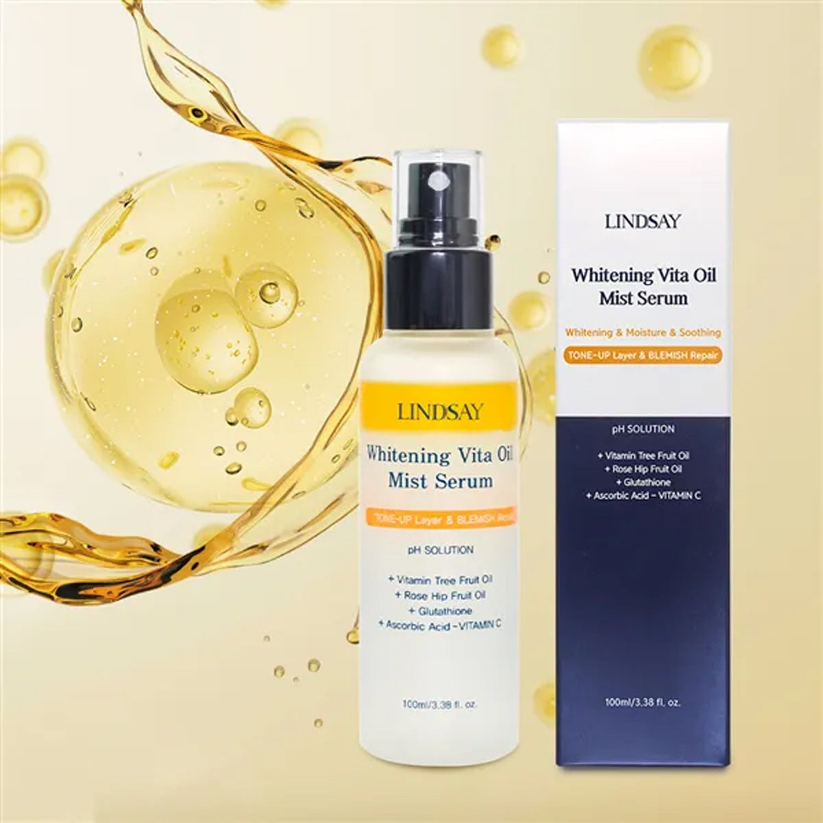 LINDSAY Whitening Vita Oil Mist Serum 100ml