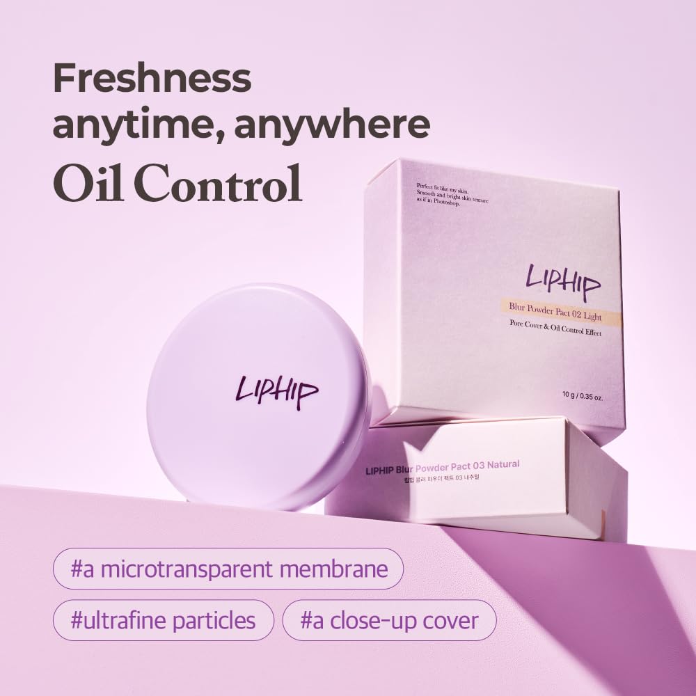 LIPHIP Blur Powder Pact 10g – 2 Colors Available