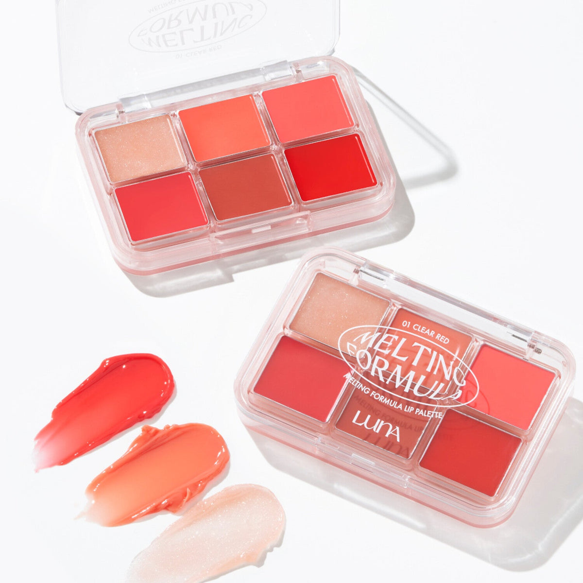 LUNA Melting Formula Lip Palette 10.2g #01 clear red