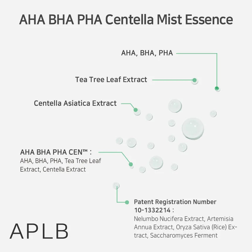 APLB AHA BHA PHA Centella Mist Essence 105ml