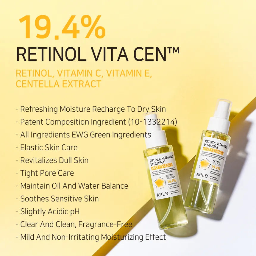 APLB Retinol Vitamin C Vitamin E Mist Essence 105ml