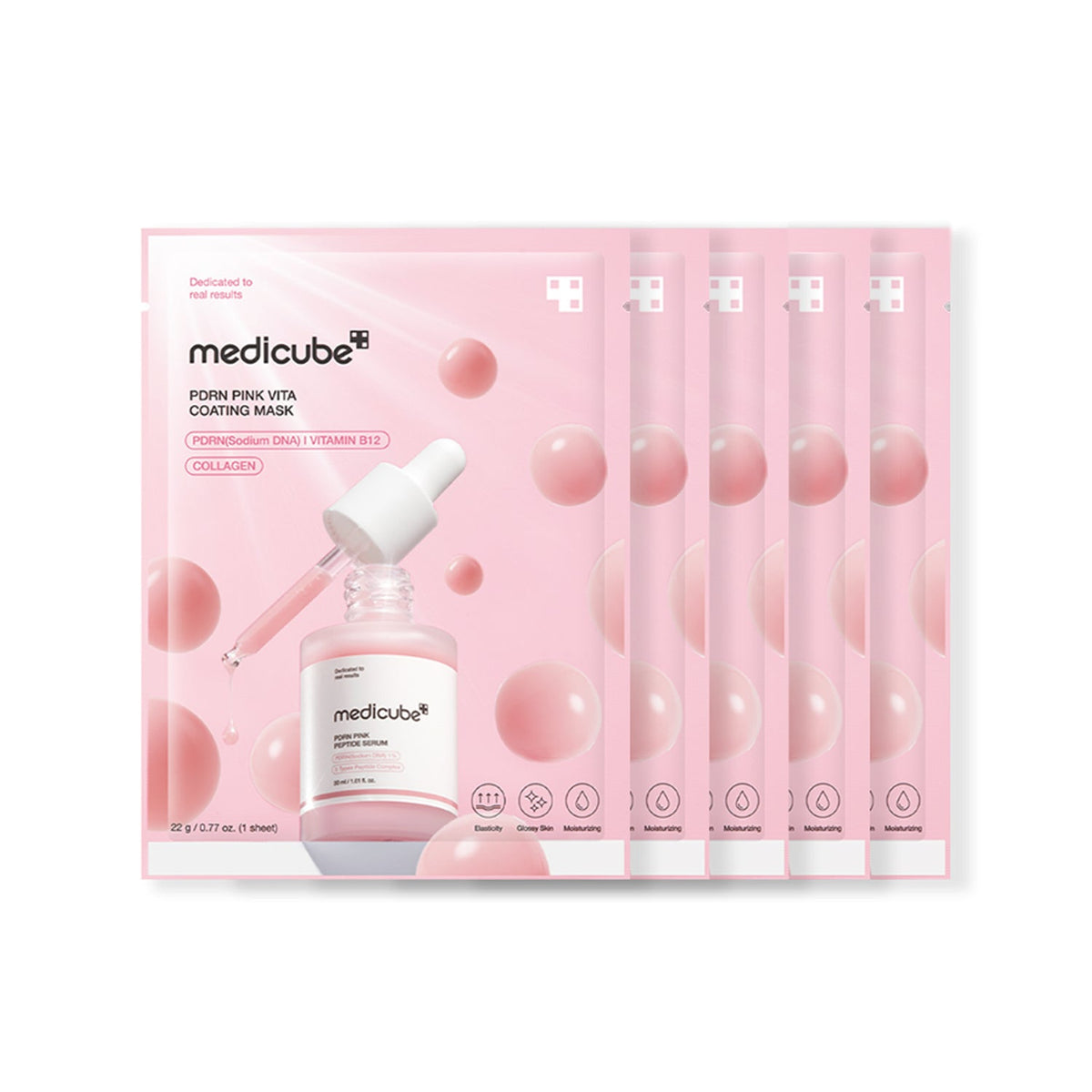 MEDICUBE PDRN Pink Vita Coating Mask 5 Sheets