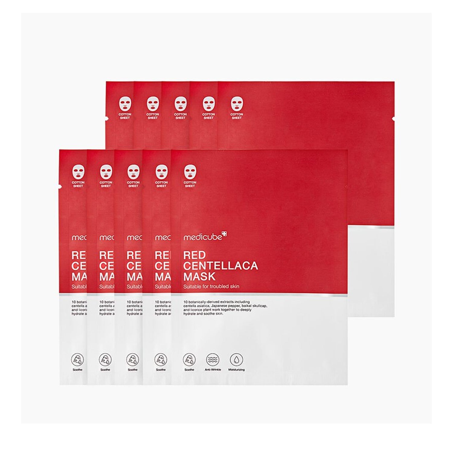 MEDICUBE Red Centella Mask 10 Sheets