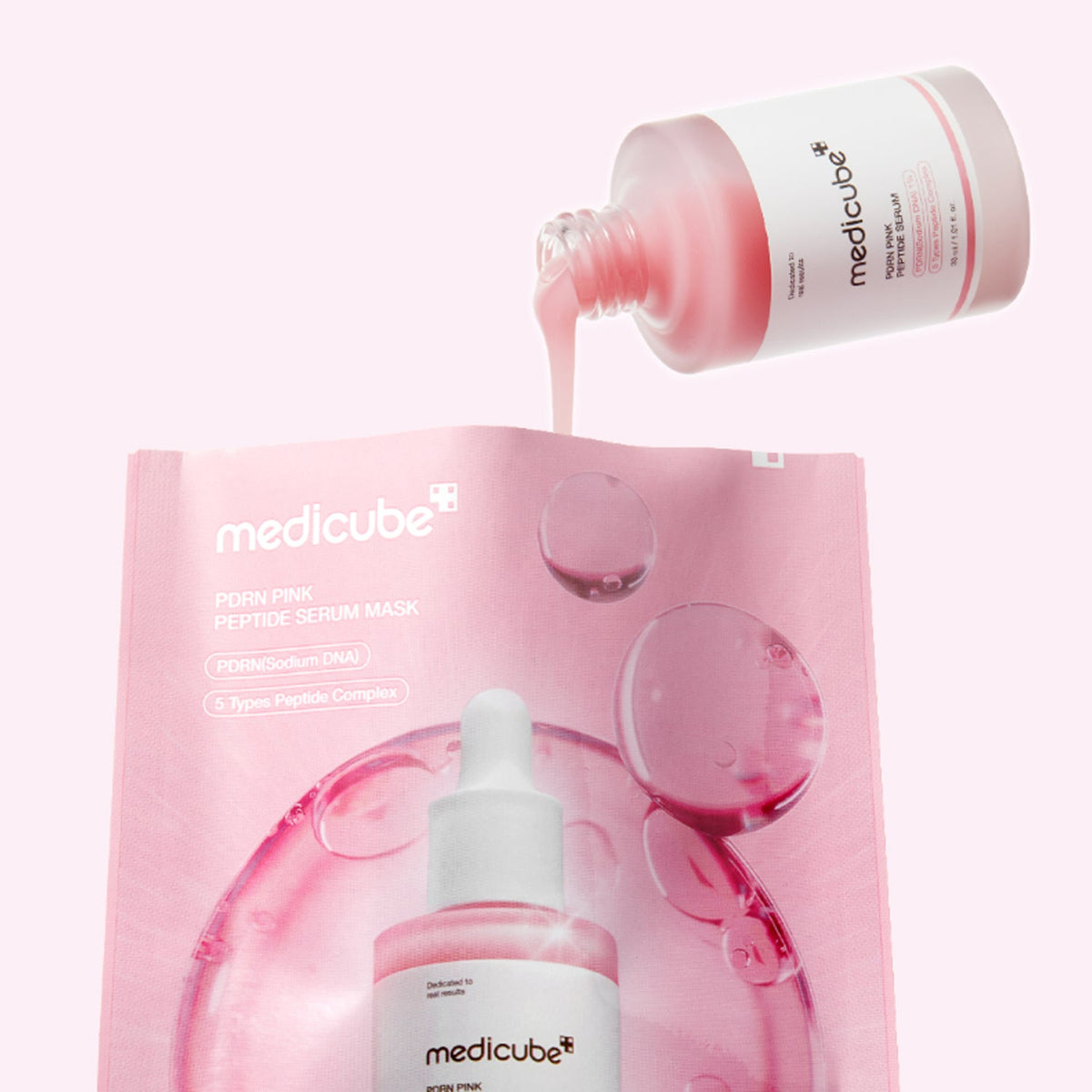 MEDICUBE PDRN Pink Peptide Serum Mask Set 10 Sheets
