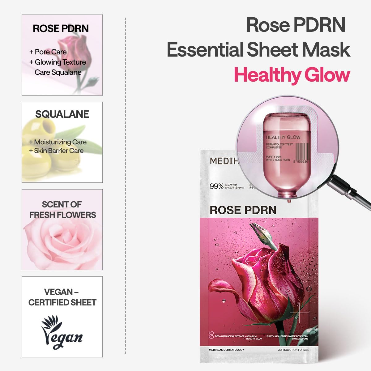 MEDIHEAL British White Rose PDRN Essential Mask Sheet Bio 10ea