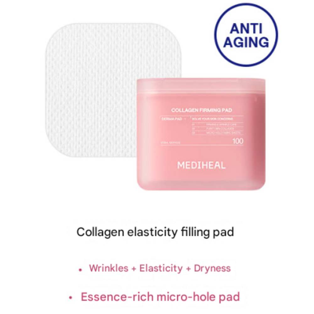 MEDIHEAL Collagen Ampoule Pad 100 Pads