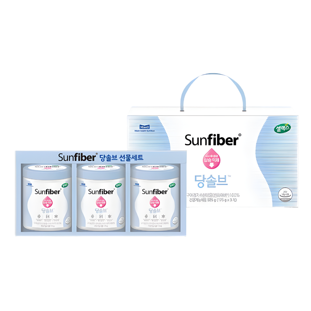 Maeil Health Nutrition [Gift Set] Sunfiber Dang-Solve Blood Sugar Care Set (175g x 3 Tins)