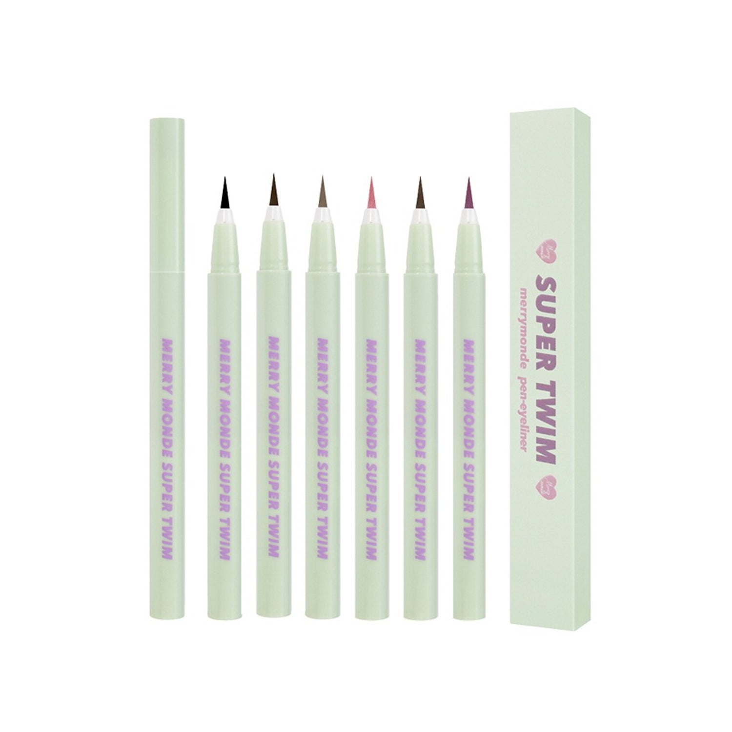 Merry monde Super Twim Pen Eyeliner (12 Colors)