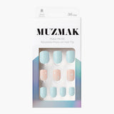 MUZMAK Nail Tips 36pcs #Milky Way(Short Square)