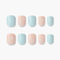 MUZMAK Nail Tips 36pcs #Milky Way(Short Square)
