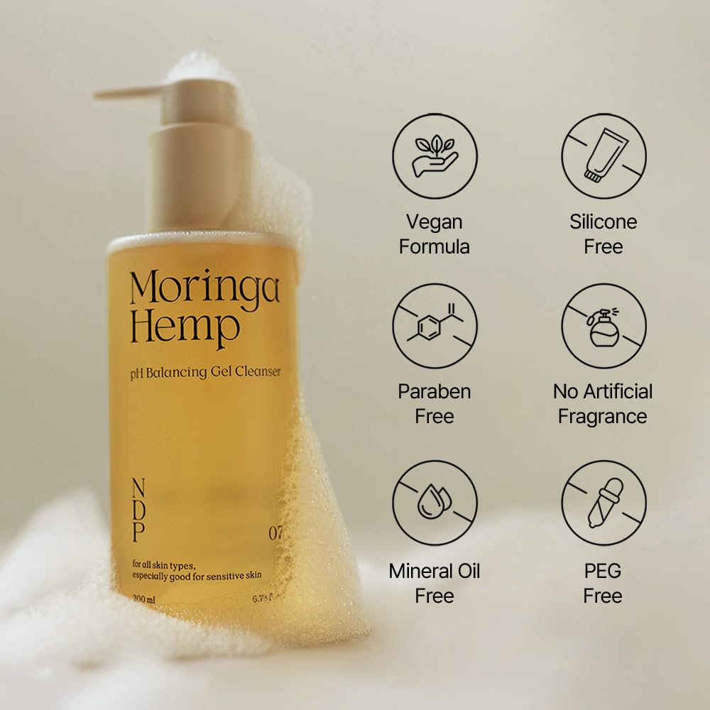 NDP Moringa Hemp pH Balancing Gel Cleanser 200ml