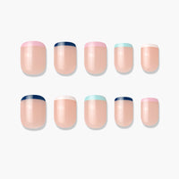MUZMAK Nail Tips 36pcs #Neutral French(Short Square)