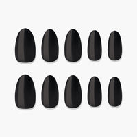 MUZMAK Nail Tips 36pcs #New Black(Almond)