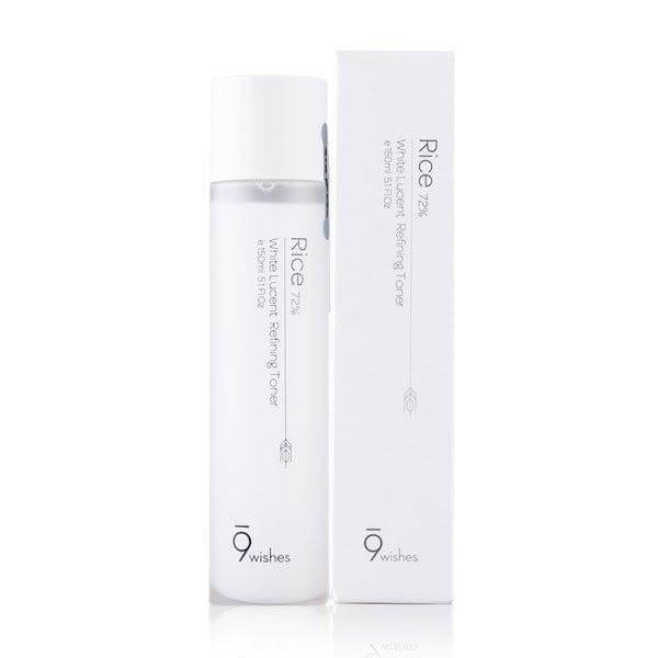 9wishes Rice 72% White Lucent Refining Toner 150ml