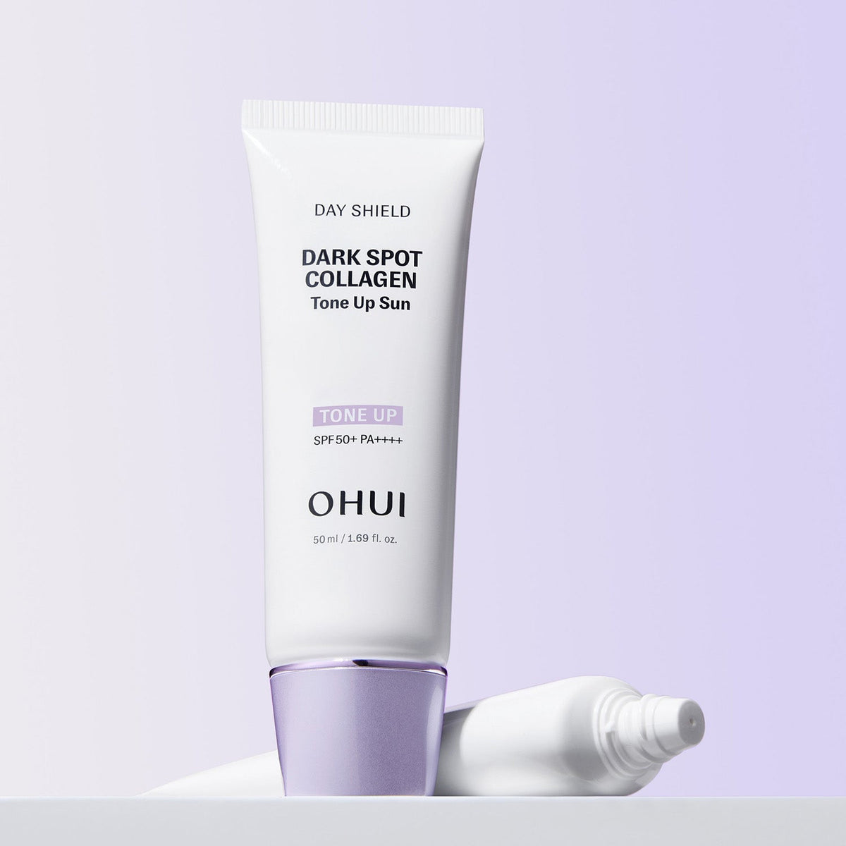 OHUI Day Shield Anti-Aging Dark Spot Collagen Tone-Up Sunscreen SPF50+ PA++++ 50ml