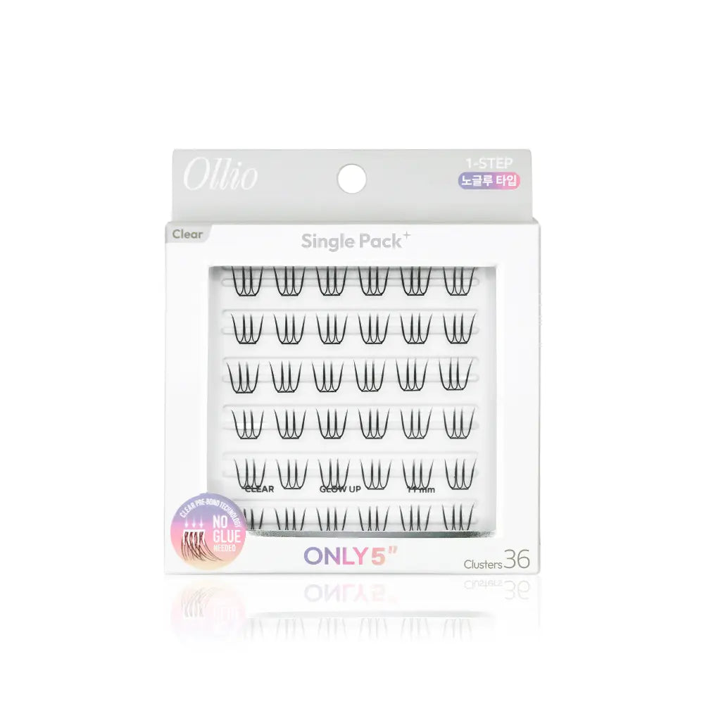 Ollio No Glue Eyelash Clear Single Pack Plus (8 Types)